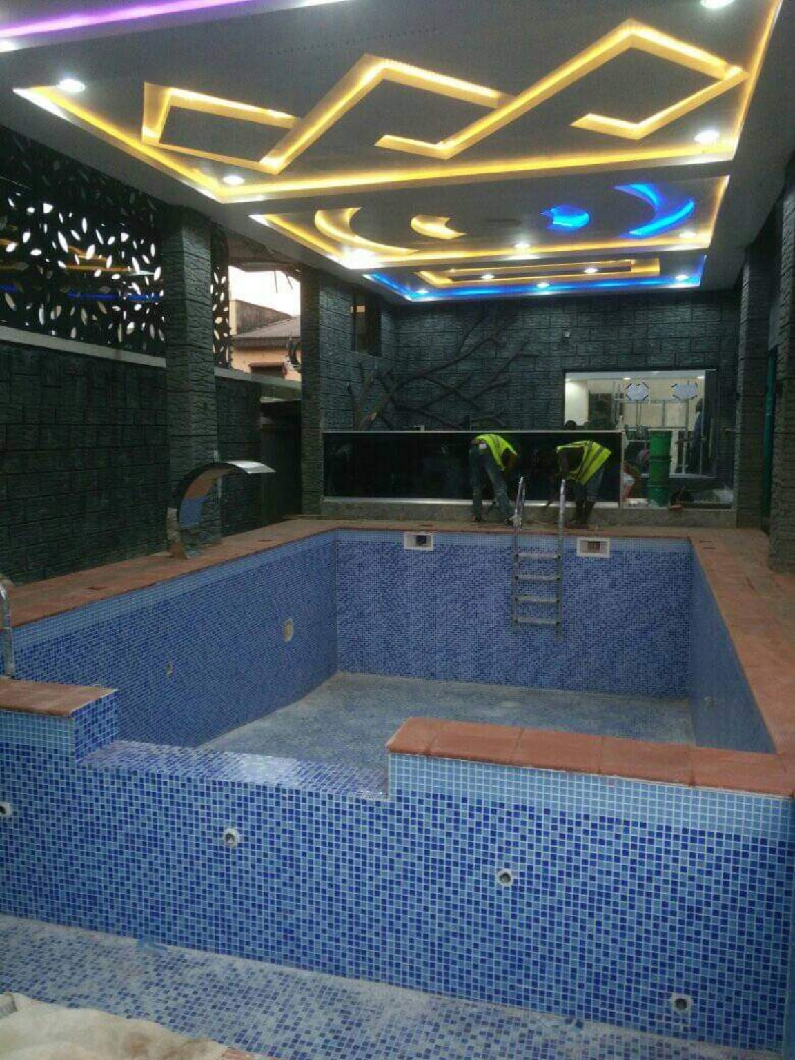 Axiom indoor swimming pool construction